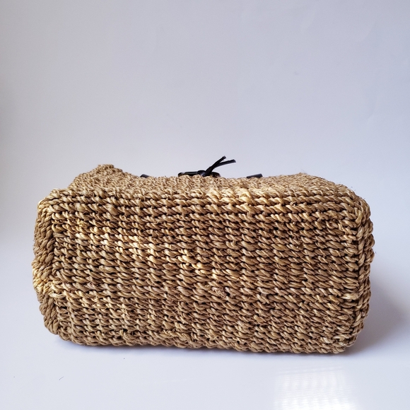 Vintage Straw Tan Mini Handbag - Picture 9 of 15